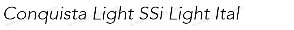 Conquista Light SSi Light Italic字体转换
